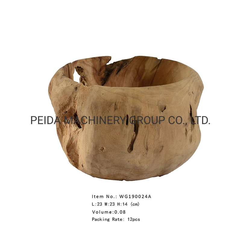 Handmade High Quality Art and Craft Wooden Fruit Bowl with Unique Round Base